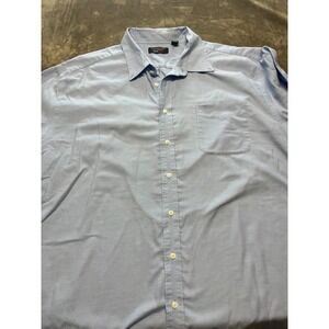 Roundtree & Yorke TravelSmart Blue Short Sleeve Button Down Shirt‎ - 4X